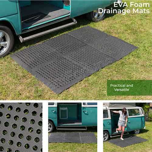 Drainage Hole EVA Foam Garden Yard Interlocking Floor Mats 