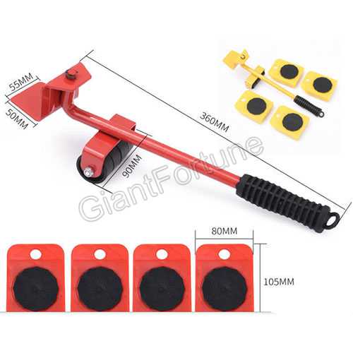 5pcs Plastic Refrigerator Lifter Furniture Moving System