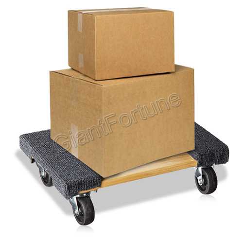 18x 30inch Furniture & Appliance Carpeted Wooden Moving Dolly 