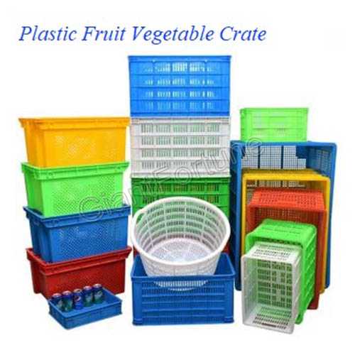 Plastic Folding Stackable Fruit Vegetable Crate  