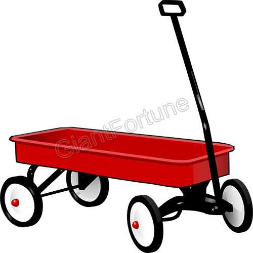 Kids Metal Wagon Garden tool Trolley 