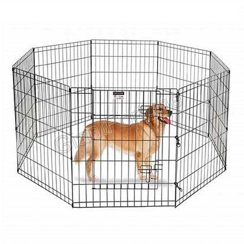 Metal Wire Fence Pet Dog Play Exercise Playpen Cage