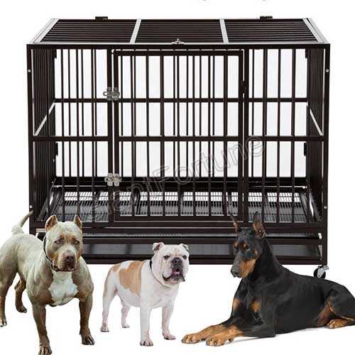 Wheeled Strong Metal Dog House Cage Pet Playpen 