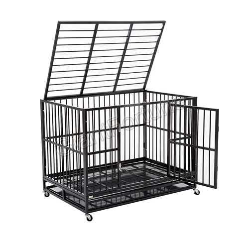 Wheeled Strong Metal Dog House Cage Pet Playpen 