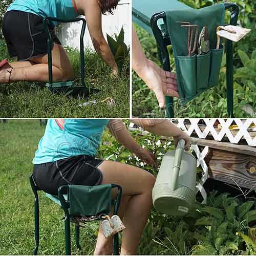 Portable Foldable Garden Kneeler and Seat Stool 