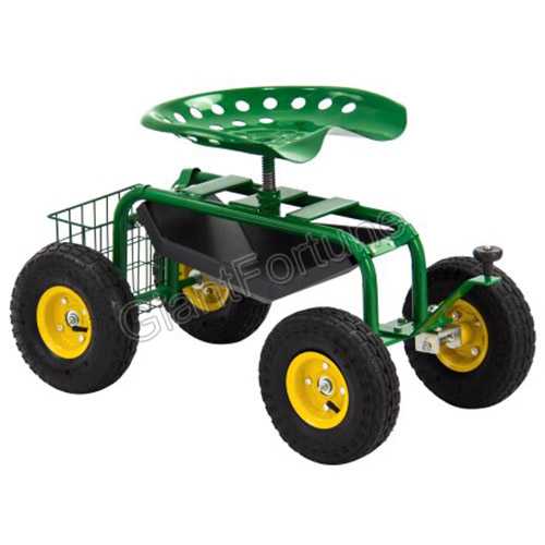 Garden Rolling Work Seat Cart