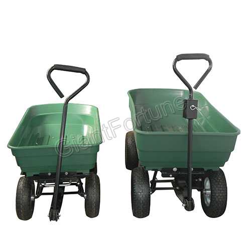 Steel Structure Garden Utility Poly Tray Dump Cart