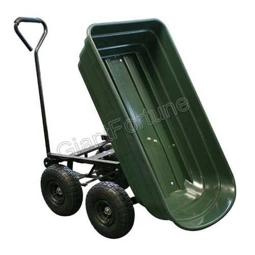 Steel Structure Garden Utility Poly Tray Dump Cart