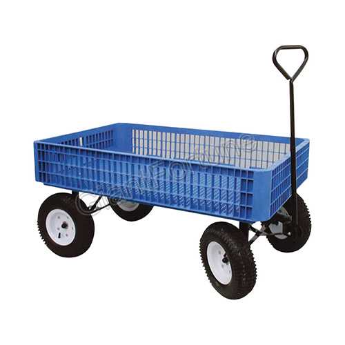 Heavy Duty Plastic Mesh Garden Tool Wagon Cart 
