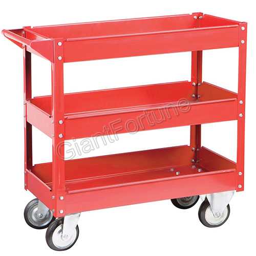 Three Shelf Steel Metal Platform Ulitity Service Cart
