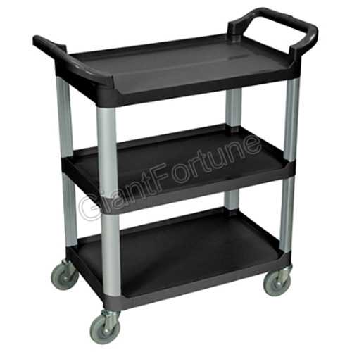 3 Shelf Kitchen Office Storage Plastic Utility Service Cart Trolley 