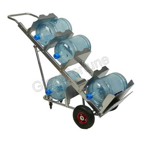 Foldable steel water bottle hand trolley   