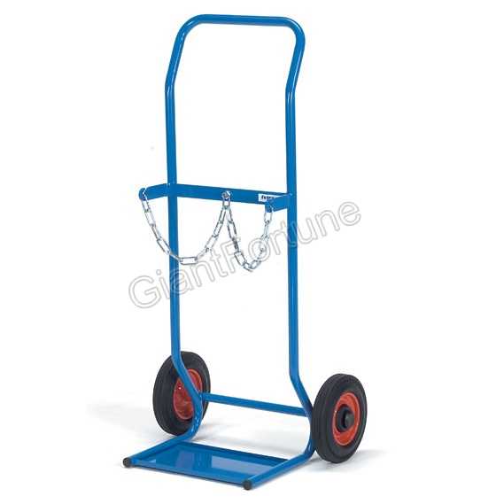 E Size Twin Cylinder Bottle Carrying Hand Trolley