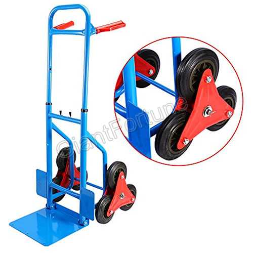 Six wheel Steel Stair Climbing Hand Truck Sack Trolley Cart 