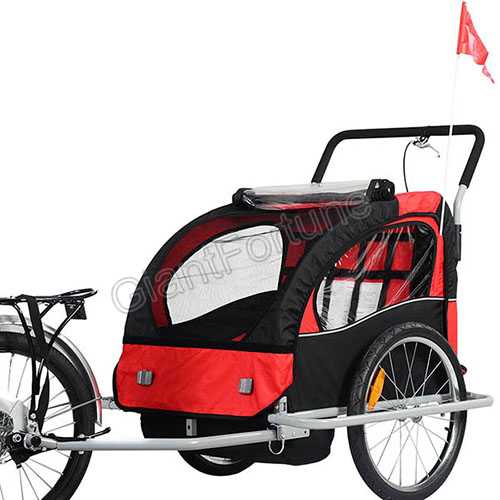  2 in 1 Bicycle Carrier Child Baby Bike Trailer Stroller