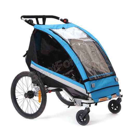 Four wheels 2 in 1 Kids Bicycle Carrier Trailer Stroller