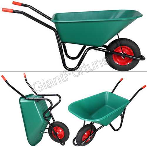 Single Wheel Plastic Tray Construction Agriculture Garden Wheelbarrow