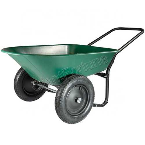 2 Wheeled 5 CBF Plastic Garden Cart Wheelbarrow 