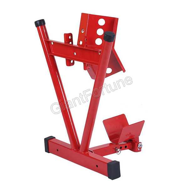 Adjustable Motorcycle Support Paddock Stand Front Wheel Chock 
