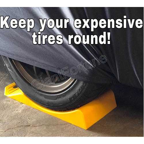 Yellow Caravan Trailer Tyre Flat Saver Ramps
