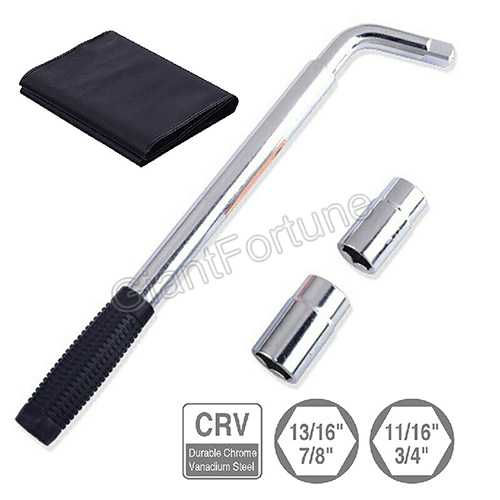 Telescoping Lug Wrench with 2 Sockets