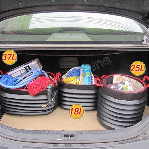 3pcs Collapsible Car Trunk Plastic Storage Organizer Box  