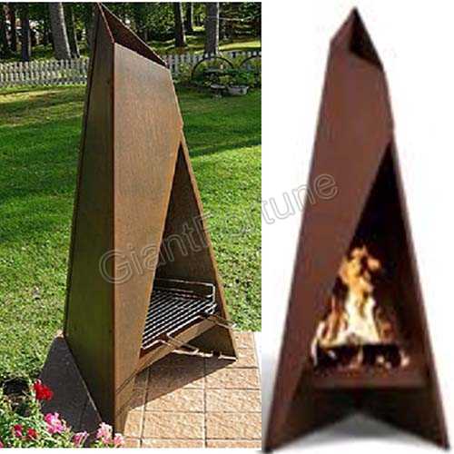 Outdoors Garden Corten Steel Fire Pit 