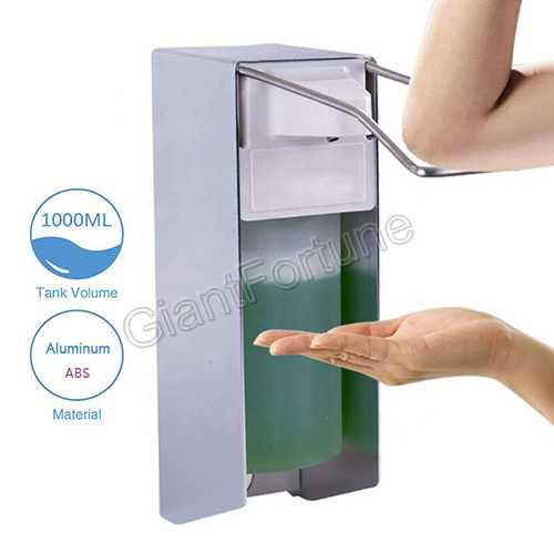 1000ml Aluminum Plastic Elbow hand Soap Dispenser 